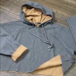 Zara oversized cropped hoodie